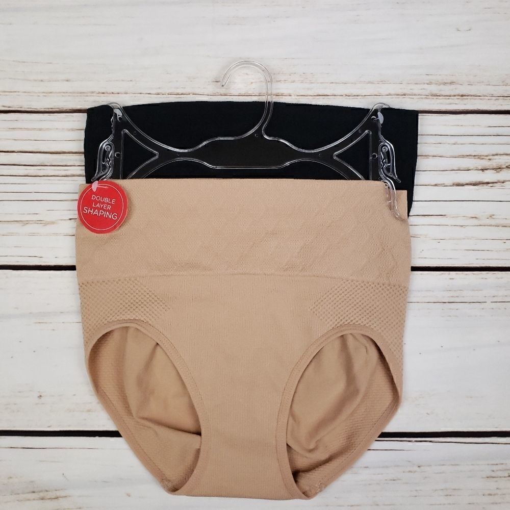 Merilyn Monroe shapewear bottoms 2 pack nude black